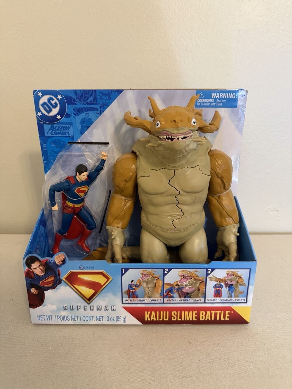 DC Comics SUPERMAN, Superman Vs. Kaiju Slime Battle Set Playset, for Ages 4